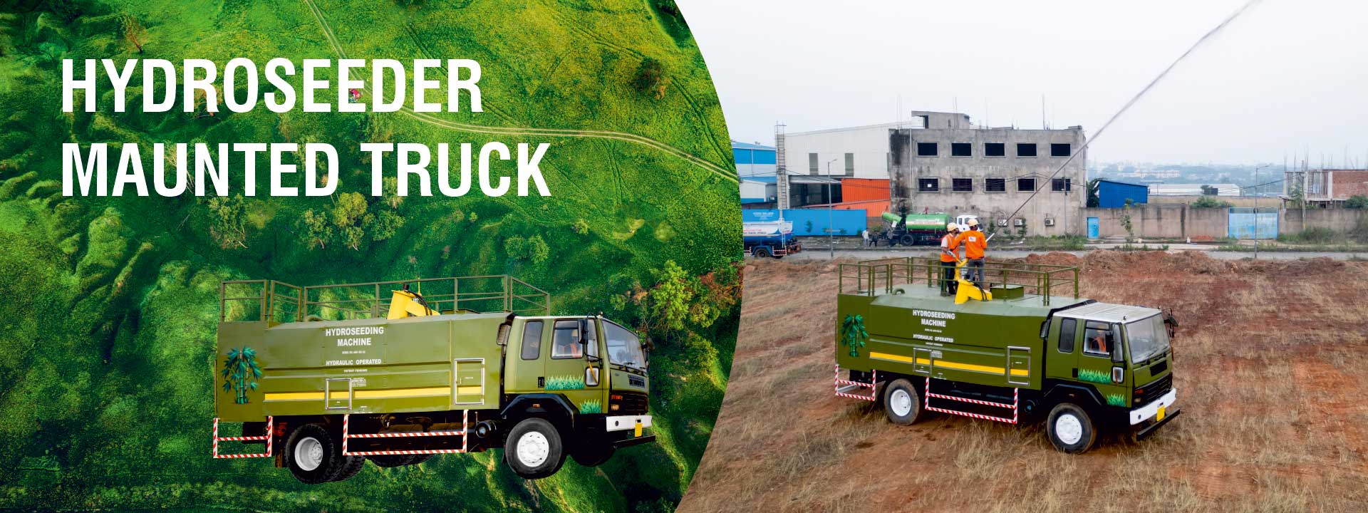 Hydroseeder Mounted Truck