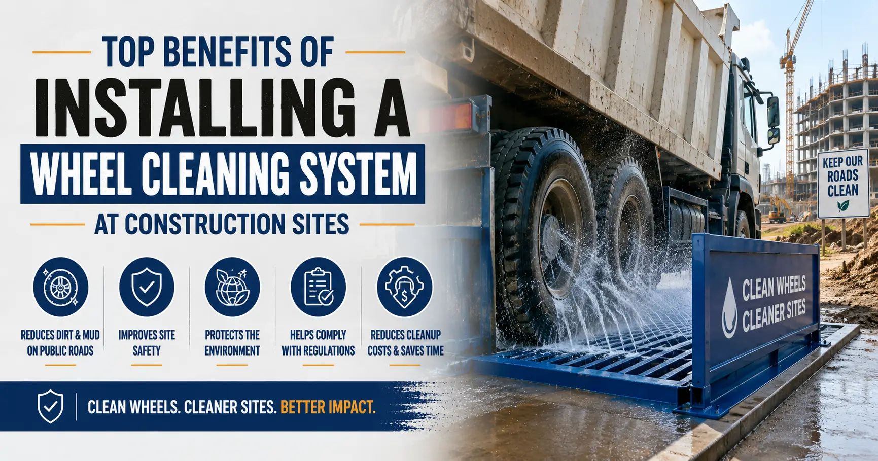 Wheel Cleaning System for Construction Sites