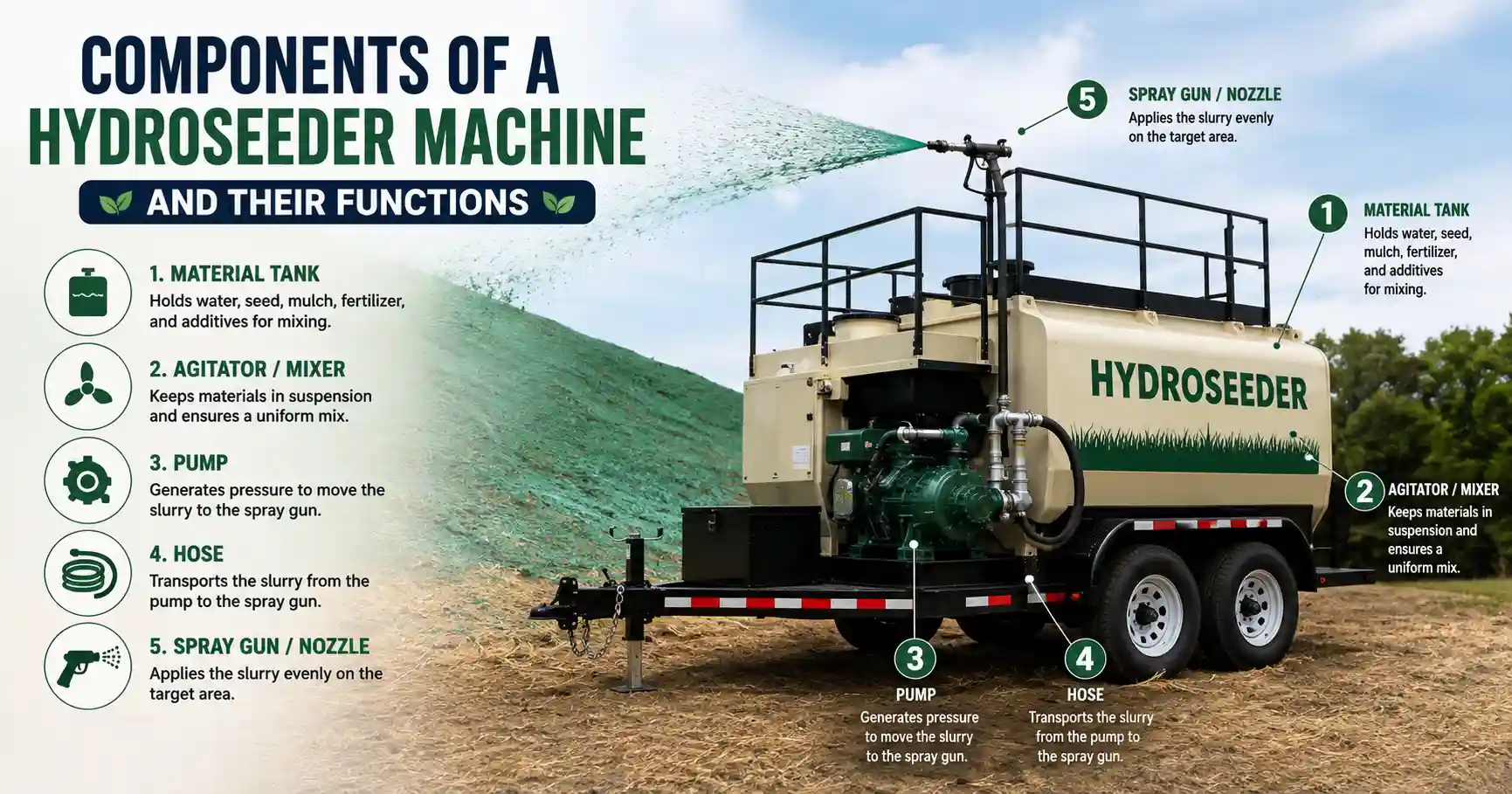 Hydroseeder Machine Components