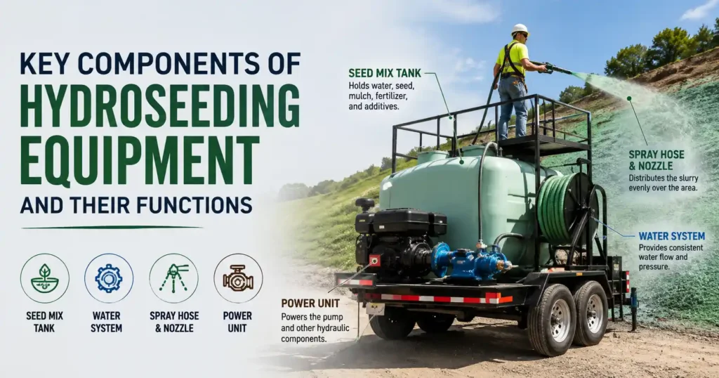 hydroseeding equipment components