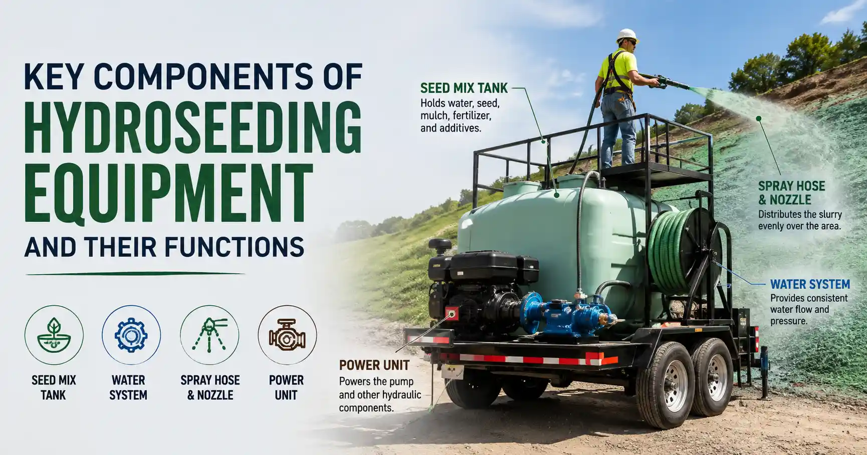 hydroseeding equipment components